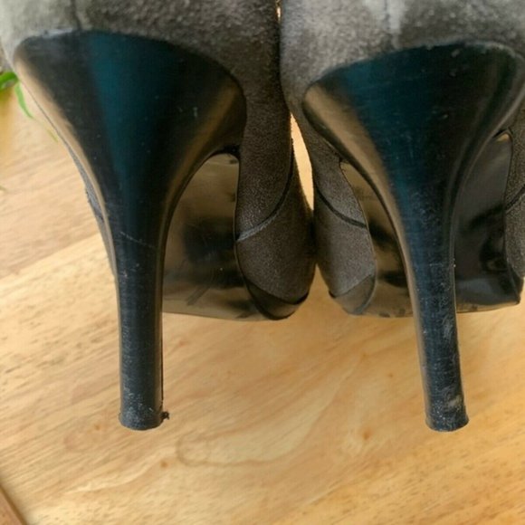 Ralph Lauren Women Grey Heel Boots Zip Up … - Picture 5 of 7